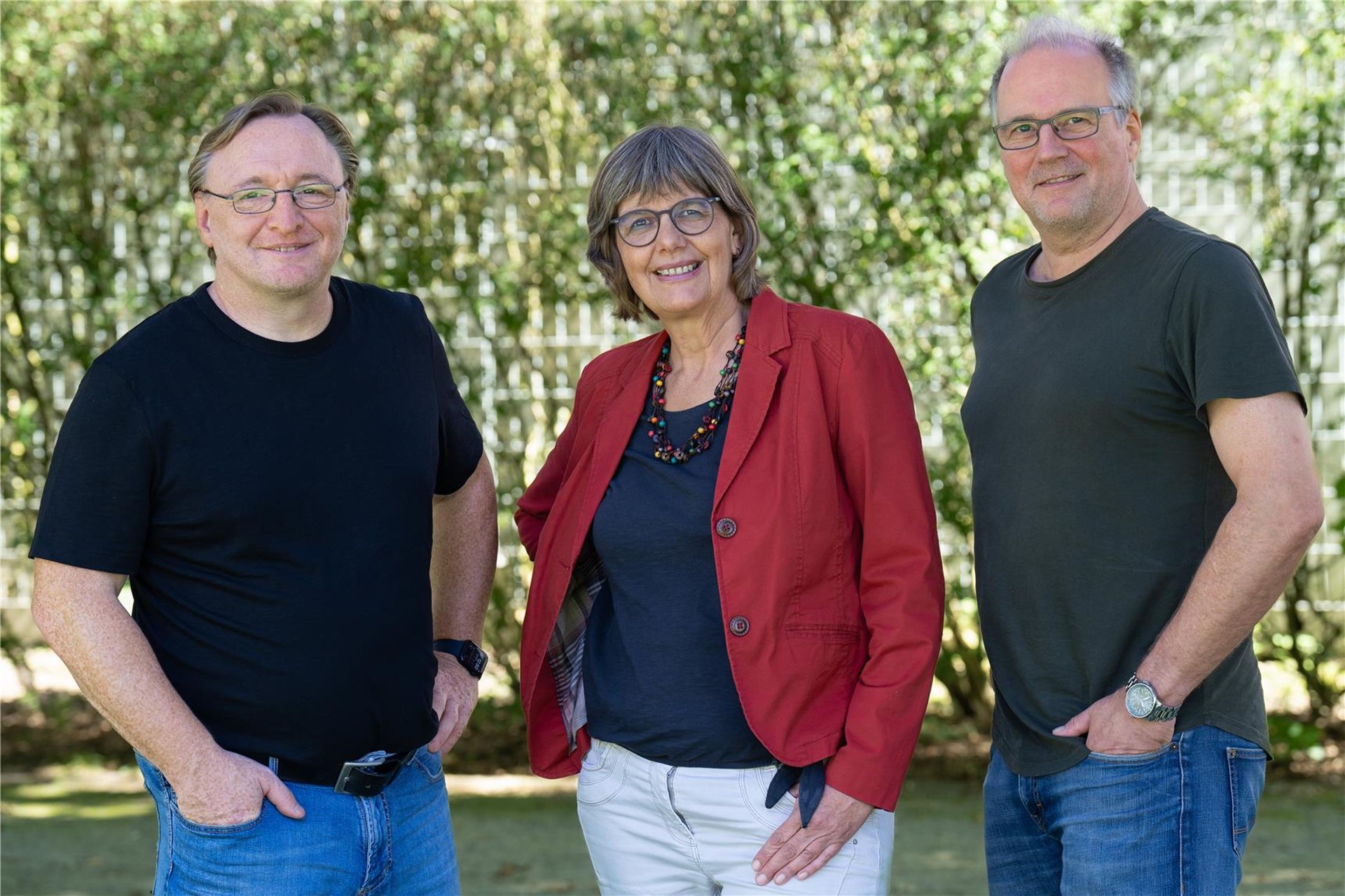 Gruppenfoto des Teams Caritas Sozialberatung mit Christian Raulf, Martina Holtel und Hermann Wetterkamp